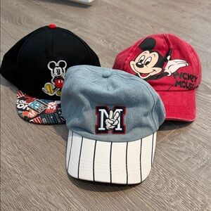 Disney Kids Boys Hats - Black, Red, Blue